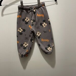 H&M x Disney Mickey Halloween sweatpants in size 9-12 months